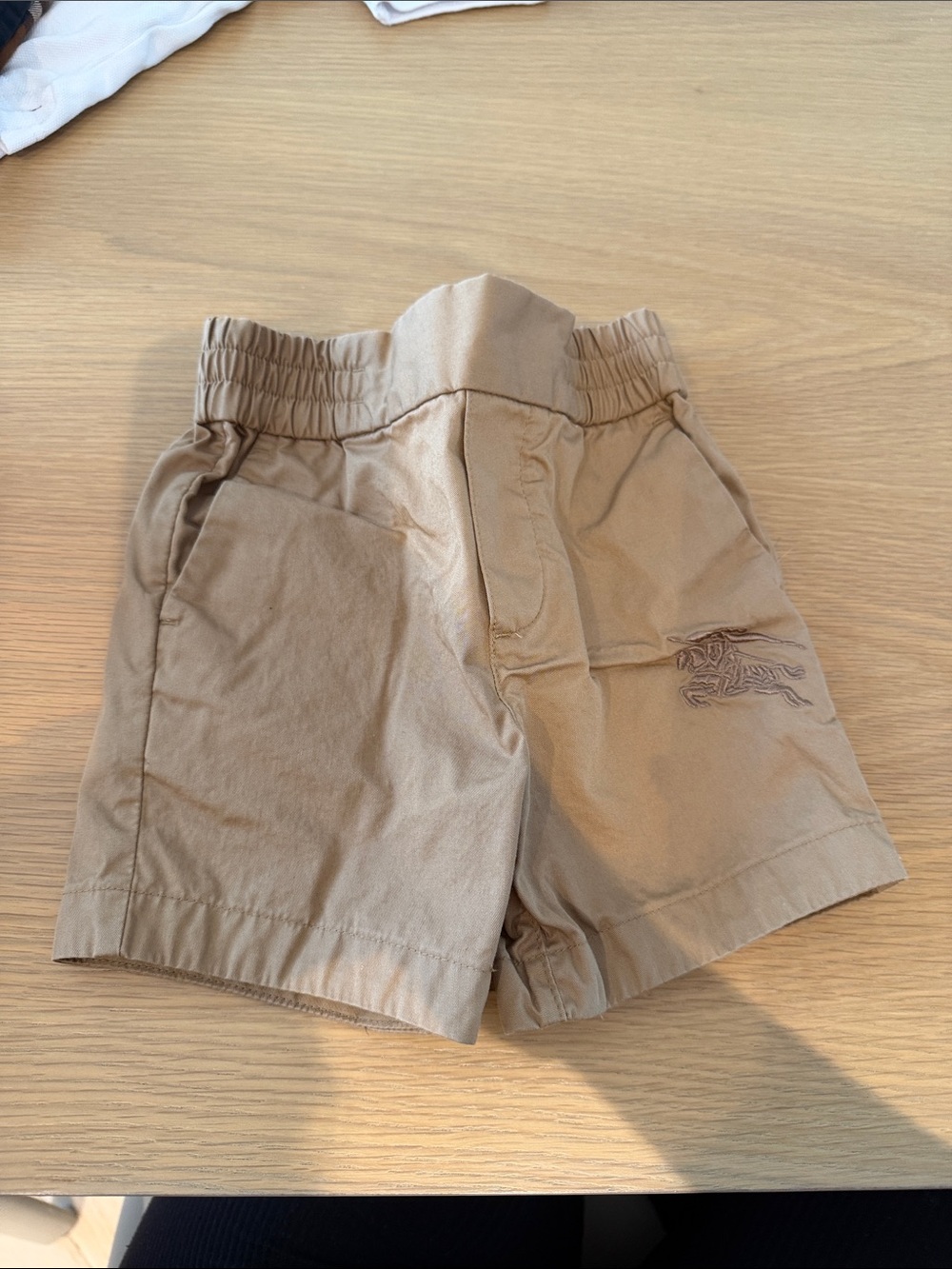 Burberry Tan Elastic-Waist Kids Shorts